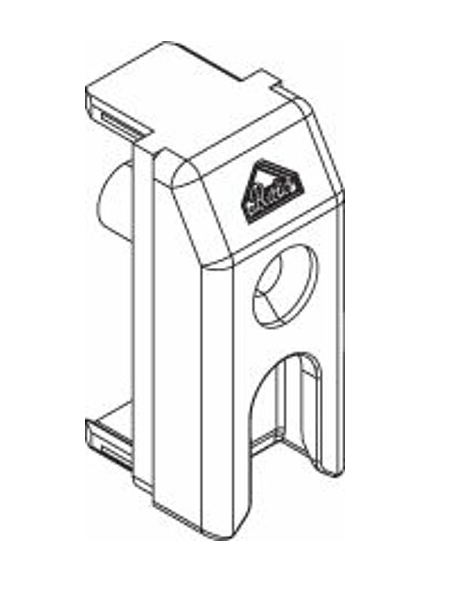 ROTO FRANK -  Incontro DOORLINE centrale per nottolino - col. ARGENTO NATURALE - aria 12