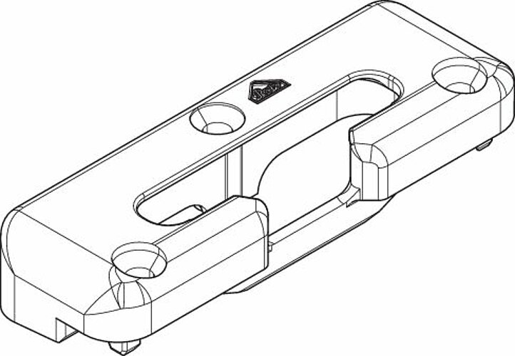 ROTO FRANK -  Incontro NT K per serramenti in pvc ribalta - col. ARGENTO NATURALE - aria NT INC AR K.S.FNO.282 - dimensioni SOLO PEZZO B