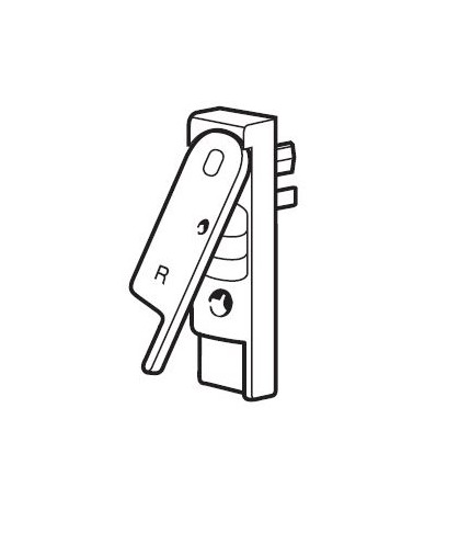 ROTO FRANK -  Dispositivo NT/NX - STANDARD anti caduta per falsa manovra - col. ARGENTO NATURALE - mano DX