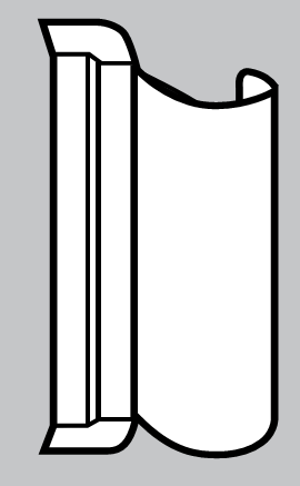 ROTO FRANK -  Copertura NT K ad applicare per serramenti in pvc supporto cerniera parte anta - mat. PVC - col. MARRONE NERASTRO - note K - GM11