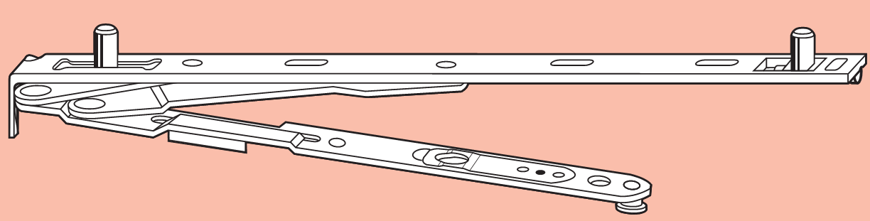 ROTO FRANK -  Forbice NT/NX - ROYAL anta ribalta parte braccio articolazione con cerniera a scomparsa - gruppo / dimensioni NT BR.ART.ROYAL 250 NR.13 360-800 SX - interasse 13 - hbb/lbb 360 - 800 - battuta 20 - mano SX