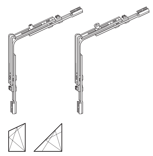 ROTO FRANK -  Movimento NT/NX - ARCO E TRAPEZIO angolare arco e trapezio superiore - gr / dim NT MOV.ANG. SUP.TRAP.1V