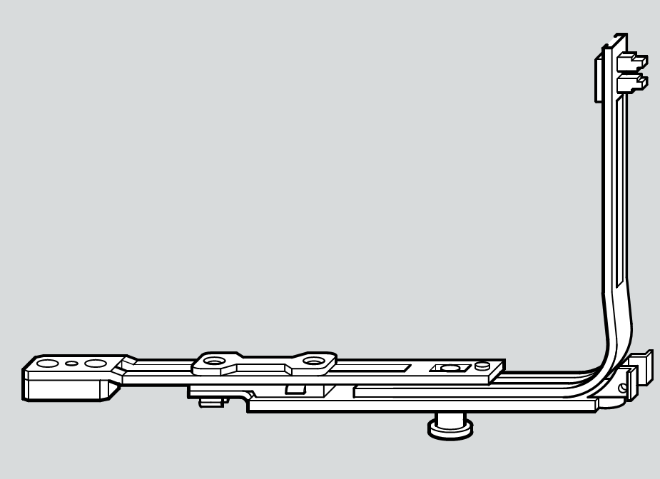 ROTO FRANK -  Movimento NT/NX - STANDARD angolare anta e ribalta inferiore - gr / dim NT MOV.ANG. AR 1V (2700)