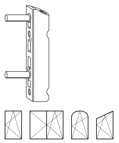 ROTO FRANK -  Cerniera NT K angolare anta e ribalta per serramenti in pvc parte telaio - aria 12 - battuta 18 - 20 - interasse 9 - 13 - portata (kg) 150