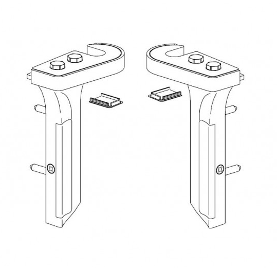 ROTO FRANK -  Supporto ROTOLINE per binario di scorrimento - col. ARGENTO NATURALE - dimensioni SOSPENSIONE COPPIA EV1