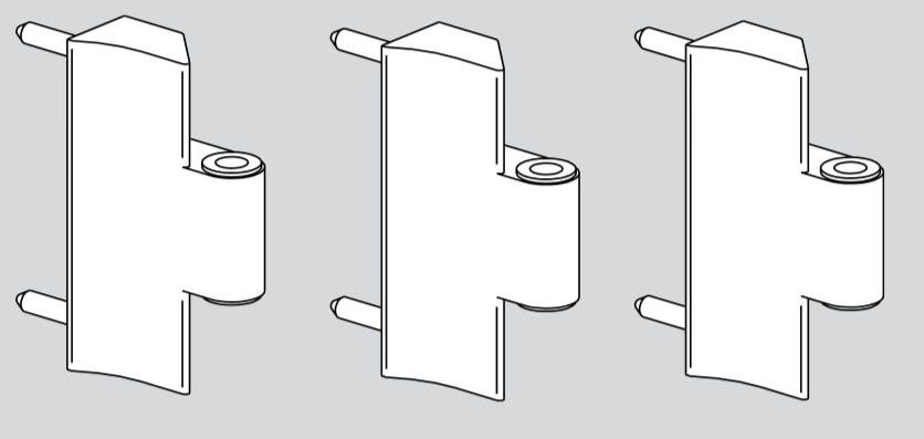 ROTO FRANK -  Cerniera PATIO FOLD fissa per scorrevole a libro - col. ARGENTO NATURALE