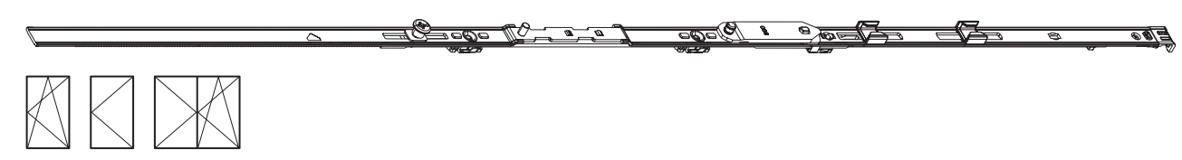 ROTO FRANK -  Forbice NT/NX - DESIGNO NT anta ribalta corpo guida parte anta - gruppo / dimensioni 890 - lbb 801 – 1000