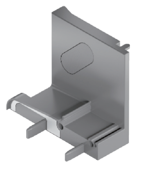 ROTO FRANK -  Tappo DOORLINE terminale di testa per soglia - col. GRIGIO - note SH 80T/TB BR AD FALZ. GRIGIO 5COPPIE