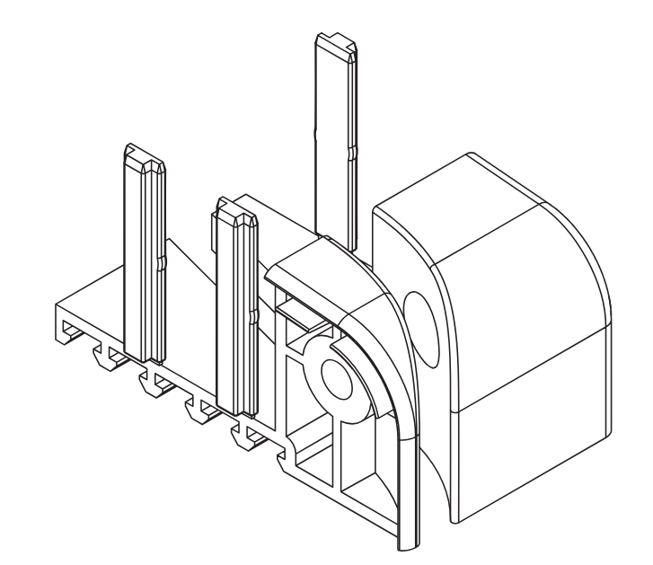 ROTO FRANK -  Tappo DOORLINE terminale per soglia - col. GRIGIO - note BKV TAPPIGOCCMD SC.B SX+VITIGRIG.CONF5PZ