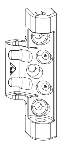 ROTO FRANK -  Supporto NT/NX - STANDARD braccio articolazione parte telaio - aria NX SUPART T C.PERN 18_RSIL - battuta 18 - interasse 13 - portata (kg) 150