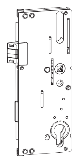 ROTO FRANK -  Serratura C600 per multipunto - col. ARGENTO OPACO - entrata DOOR SCATCENTSOSTITUZIONE C600 5592P8 - interasse 92