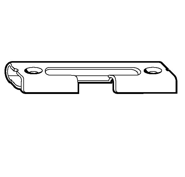 ROTO FRANK -  Incontro NT/NX - STANDARD fisso per serramenti in pvc per nottolino - col. ARGENTO OPACO - frontale 18