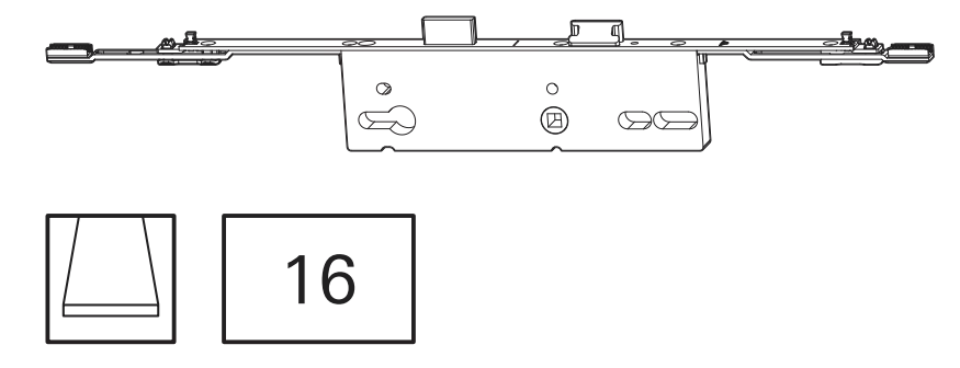 ROTO FRANK -  Serratura Multipunto C500/C600/H500/H600 meccanica con chiusura sotto e sopra - entrata 35 - dimensioni 1764 – 2464 - interasse 92