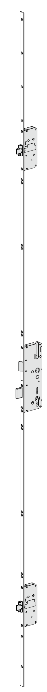 ROTO FRANK -  Serratura Multipunto C500/C600/H500/H600 automatica con scrocco e 3 catenacci - entrata 35 - h min - max 2400 - frontale 3 X 16 - interasse 92