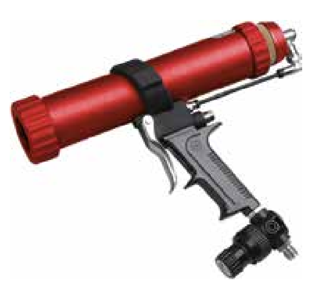 CSB STRAUDI  -  Pistola AIRPRO GUN a flusso regolabile per silicone e sigillanti - note KÖNIGLEIM - info DA 280-310 A 400 ML
