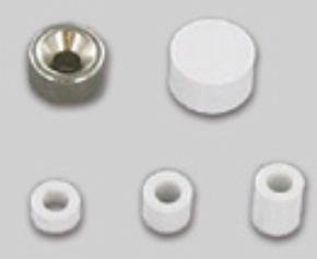 Contatto Reed NC per sistemi di controllo e allarme - col. BIANCO - note Ø 10/3,5 X 3 - dimensioni 088769 - 079117 - info CON MAGNETE  PER PVC