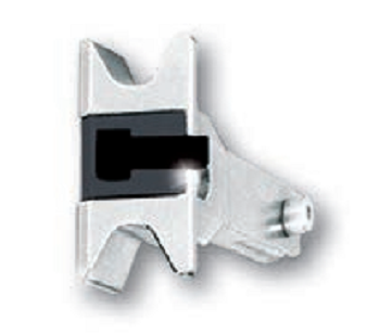 FUHR -  Scrocco soft per serratura - mat. ACCIAIO - col. ZINCATO SILVER - dimensioni ENTRATA 55