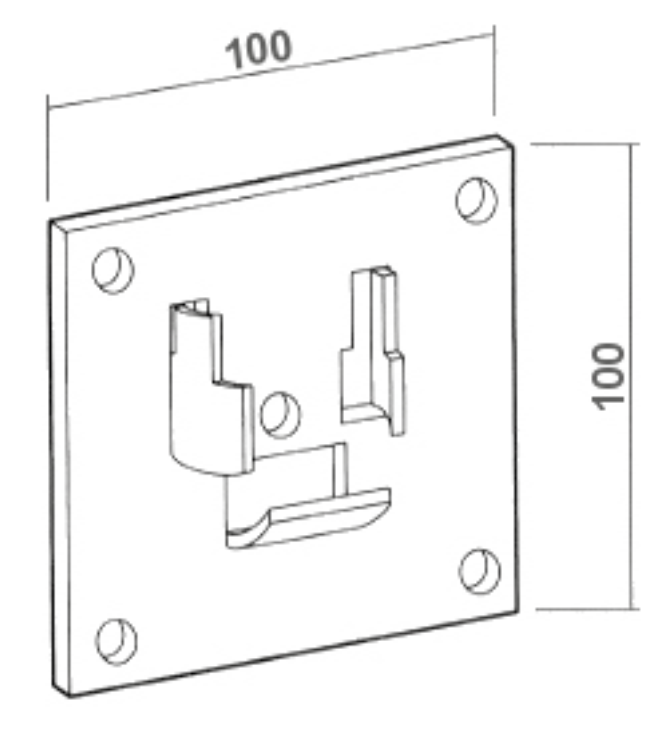 MV LINE -  Supporto STAFER cuscinetto per avvolgibile - dimensioni 100 X 100 - note Ø 42