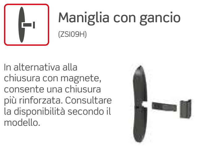 MV LINE -  Maniglietta MV LINE per zanzariera - col. NERO