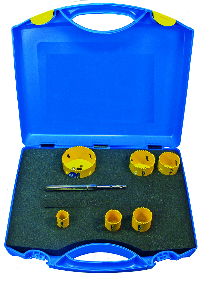 PROFIT - Set Sega A Tazza MULTI PURPOSE con taglienti in metallo duro per legno plastica muratura piastrelle - diametro 35 - 40 - 48 - 60 - 68 - 80