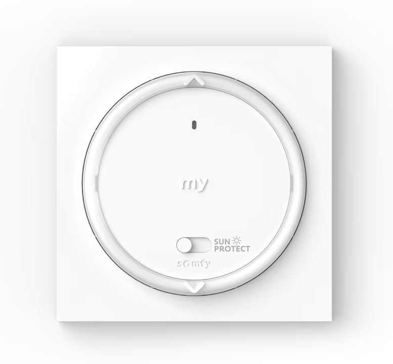 SOMFY -  Radiocomando AMY IO con comando individuale o di gruppo monocanale - col. BIANCO - note AMY 1 SUN PROTECT MODES IO