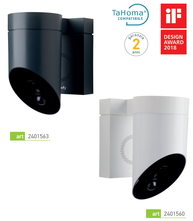 SOMFY -  Videocamera per esterni - col. BLACK