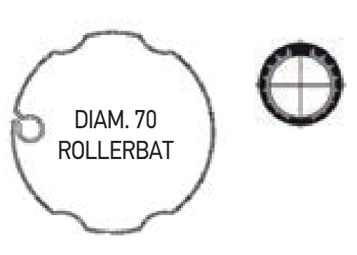 SOMFY -  Corona adattatore per tende o tapparelle - dimensioni Ø 70 - note ROLLERBAT