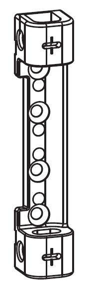 GU-ITALIA -  Supporto UNI-JET D per arco per serramenti in pvc forbice - interasse 9 - 15