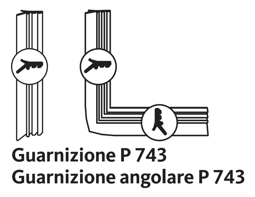 GU-ITALIA -  Guarnizione HS 934 - 937 per alzante scorrevole con schiena morbida - col. ARGENTO - note P 743
