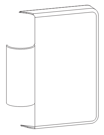 GU-ITALIA -  Copertura GU 922 - 925 ad applicare cerniera scorrevole a libro - col. OTTONE LUCIDO - b mm 40