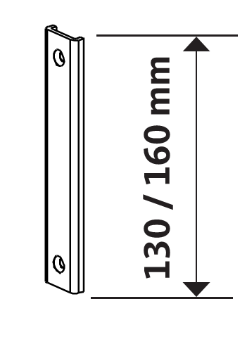 GU-ITALIA -  Terminale SECURY AUTOMATIC inferiore per serratura multipunto - hbb 160 - front. 24 X 6