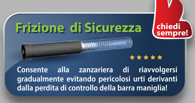BETTIO -  Freno BETTIO frizione di rallentamento per zanzariera - dimensioni RALLENTATORE DI RISALITA
