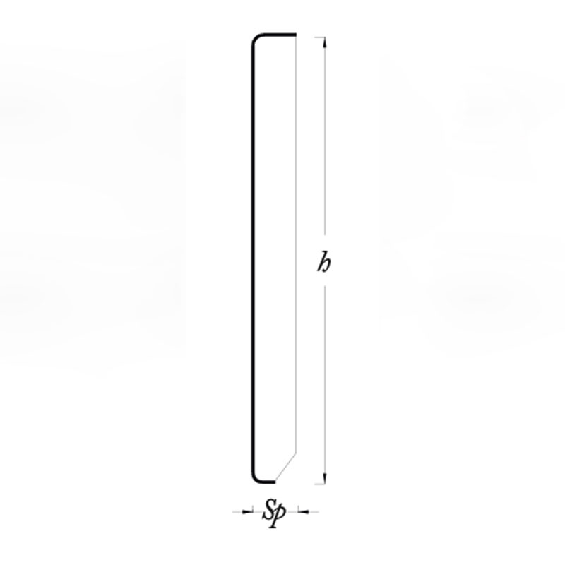 VIEMME PORTE -  Battiscopa GREZZO laminato su multistrato - col. TANGANICA GREZZO - lunghezza 2400 - altezza 50 - lb 10