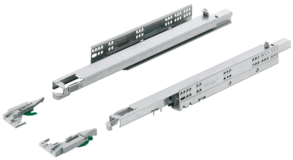 1 Paio Guide A Uscita Totale Montaggio Laterale Guide Per Cassetti Soft - Foto 7