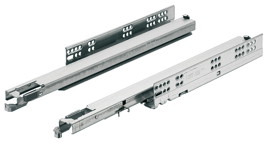 GRASS -  Guida Per Cassetto DYNAPRO TIPMATIC su cuscinetti ad estrazione totale sincronizzata - lun. 600 - portata (kg) 60 - regolazione 4D