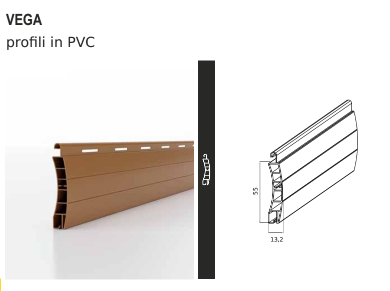 Avvolgibile VEGA 5 pvc con rinforzi solo telo - mat. PVC - col. PVC - kg per mq 5,00