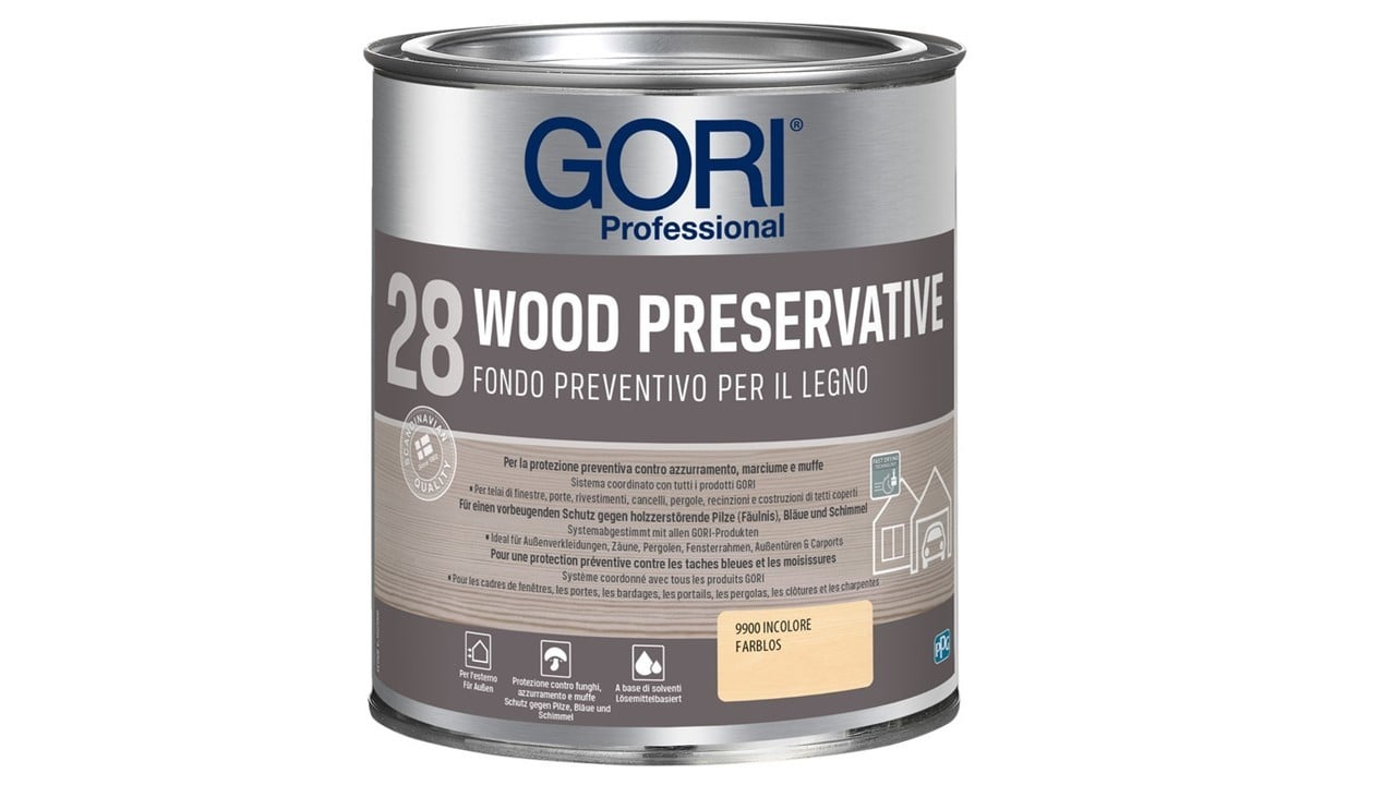 GORI -  Olio GORI 28 rigenerante per manutenzione per tutti i tipi di legno per pavimenti pergole e recinzioni esterne - col. INCOLORE - TRASPARENTE - q.ta 0,75 L