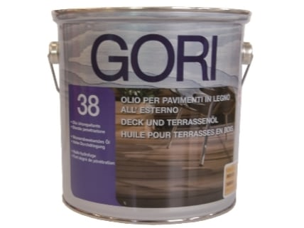 GORI -  Olio GORI 38 rigenerante per manutenzione per tutti i tipi di legno per pavimenti all'esterno - col. ROVERE 7805 - q.ta 2,5 L