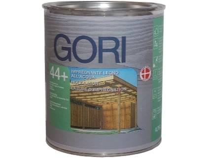 GORI -  Impregnante GORI 44 con biocidi a base acqua per tutti i tipi di legno all'esterno - col. ROVERE CHIARO NUOVO 7801 - q.ta 0,75 L