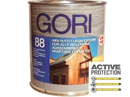 GORI -  Finitura GORI 88 coprente a base d'acqua per tutti i tipi di legno per esterni - col. INCOLORE - TRASPARENTE - q.ta 0,75 L