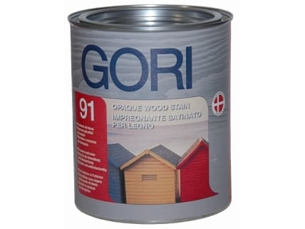 GORI -  Finitura GORI 91 coprente a base d'acqua per tutti i tipi di legno per esterni ed interni - col. VERDE RAL 6009 - q.ta 0,75 L