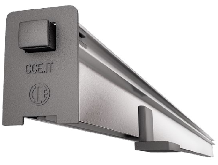 CCE -  Parafreddo TOP SLIDE MAGNETIC per porte scorrevoli da incasso - col. ARGENTO - l. 18 - h. 30 - l. min 780 - l. max 930