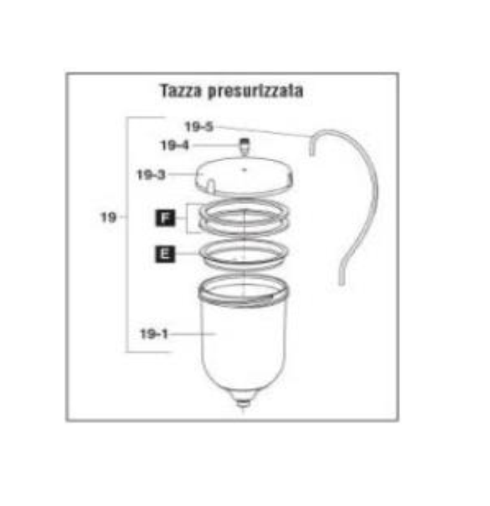 MEC -  Aerografo 3/HTE-P tazza a pressione