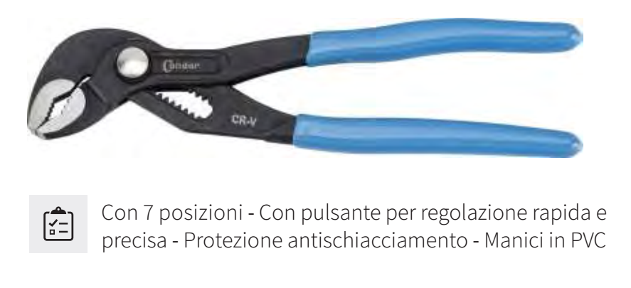 REIT -  Pinza REITOOL universale isolata - mat. OTTONE - col. F71 LUCIDO - note PINZE REGISTRABILI AD INCASTRO CON PULSANTE - dimensioni 240