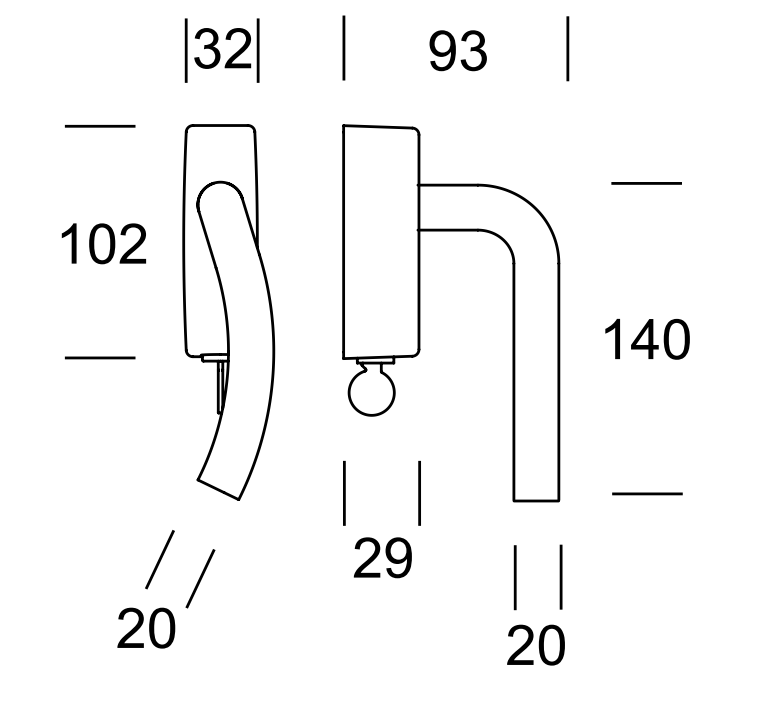 PBA -  Martellina 2MM.026 dk con chiave - mat. INOX AISI 316L - col. INOX SATINATO