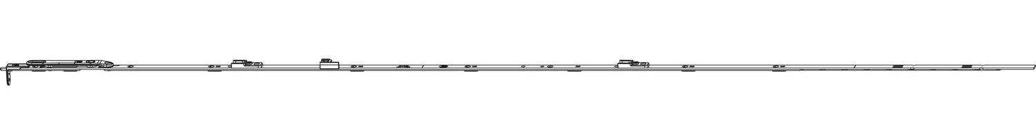 MAICO -  Catenaccio MULTI-MATIC a leva euronut - dimensioni 1590 - hbb/lbb 1341-1590 - altezza maniglia 600