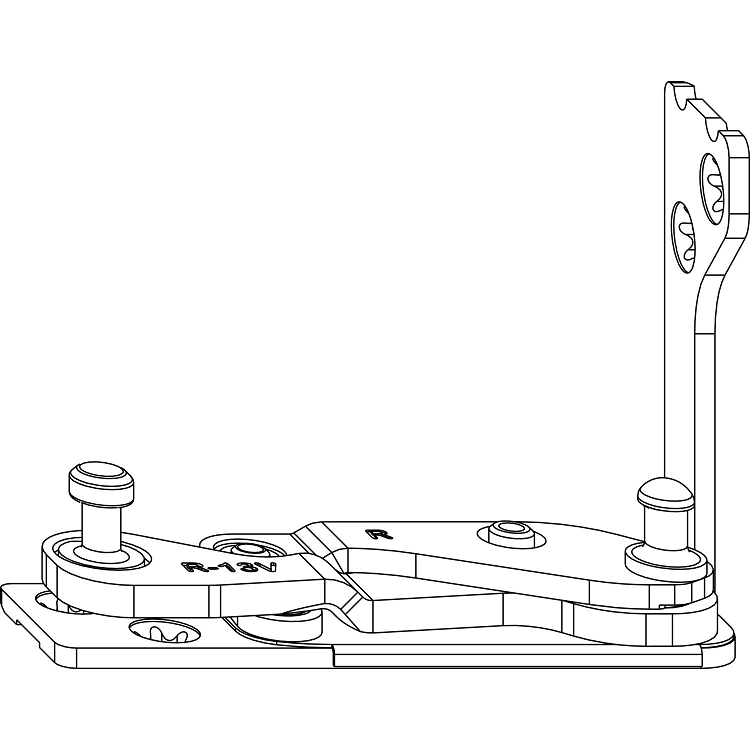 MAICO -  Cerniera MULTI-POWER angolare anta e ribalta parte anta e telaio - completa - aria 12 - battuta 24 - interasse 9 - mano DX