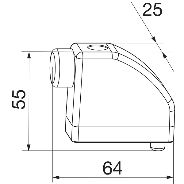 MAICO -  Paracolpo RAIL-SYSTEMS di fine corsa obbligatorio per alzante scorrevole - col. ARGENTO - note DISTANZA 28 MM