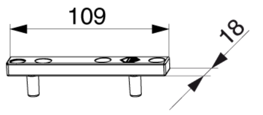 MAICO -  Piastra MULTI-MATIC aggancio per dispositivo anticaduta - col. GIALLO NO.11 - note CON VITE INCLIN. - PERNO DI POSIZIONAM. PER LEGNO E PVC - dimensioni DX