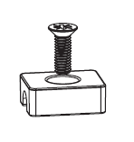 MAICO -  Blocchetto RAIL-SYSTEMS di chiusura telaio hs - col. ARGENTO - note HS 300/400